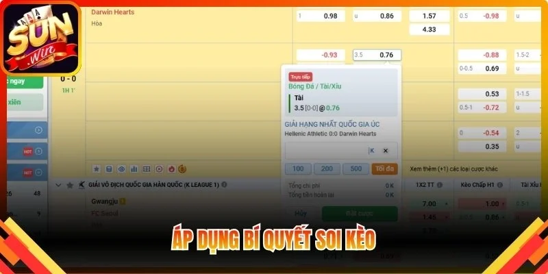 Áp dụng bí quyết soi kèo